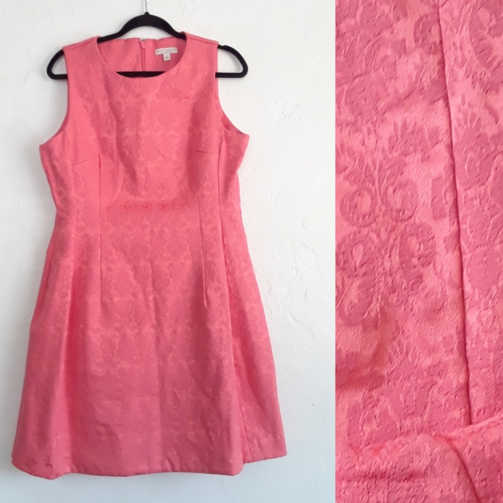 Eva Mendes pink sleeveless sheath dress size 16